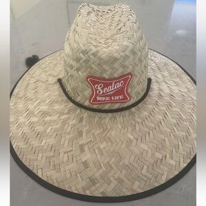 Dakine Pindo Over Size M Straw Hat Surf Beach Lifeguard Adjustable String SeaTac